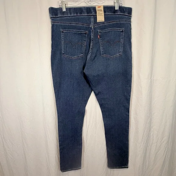 Levi's Shaping Leggings Mid Rise Super Skinny Blue Denim Jeans 16 Medium W33 L30 - Picture 2 of 10